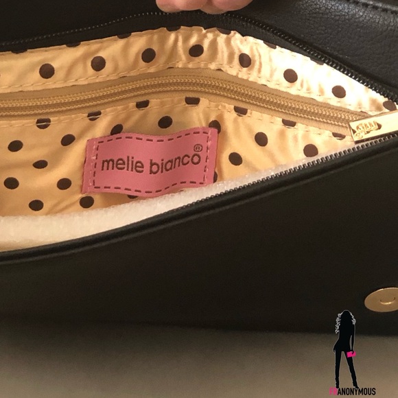 Black Leather Laser Cut Clutch - Picture 6 of 6